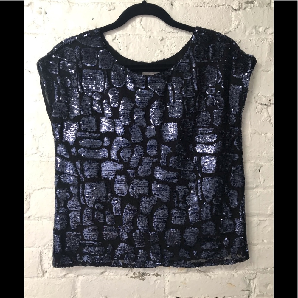 Vince Camuto sequin blouse XS